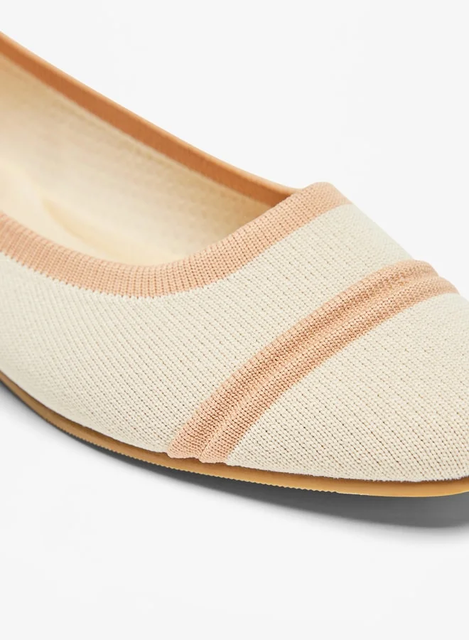 سيليست Women's Textured Slip-On Ballerina Shoes