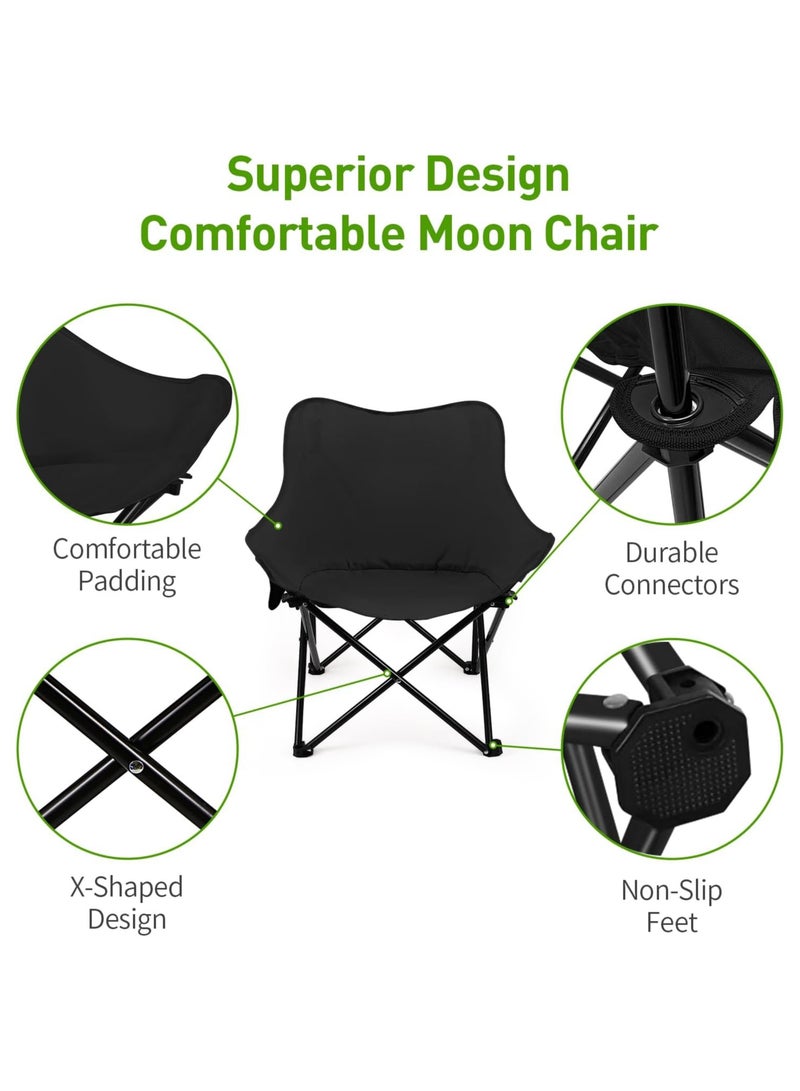LINGWEI Outdoor Camping Chair with Carry Bag Lightweight seat Portable Heavy Duty Foldable Chair for Camping, Hiking,Fishing, Beach, BBQ and Picnics - Image 2
