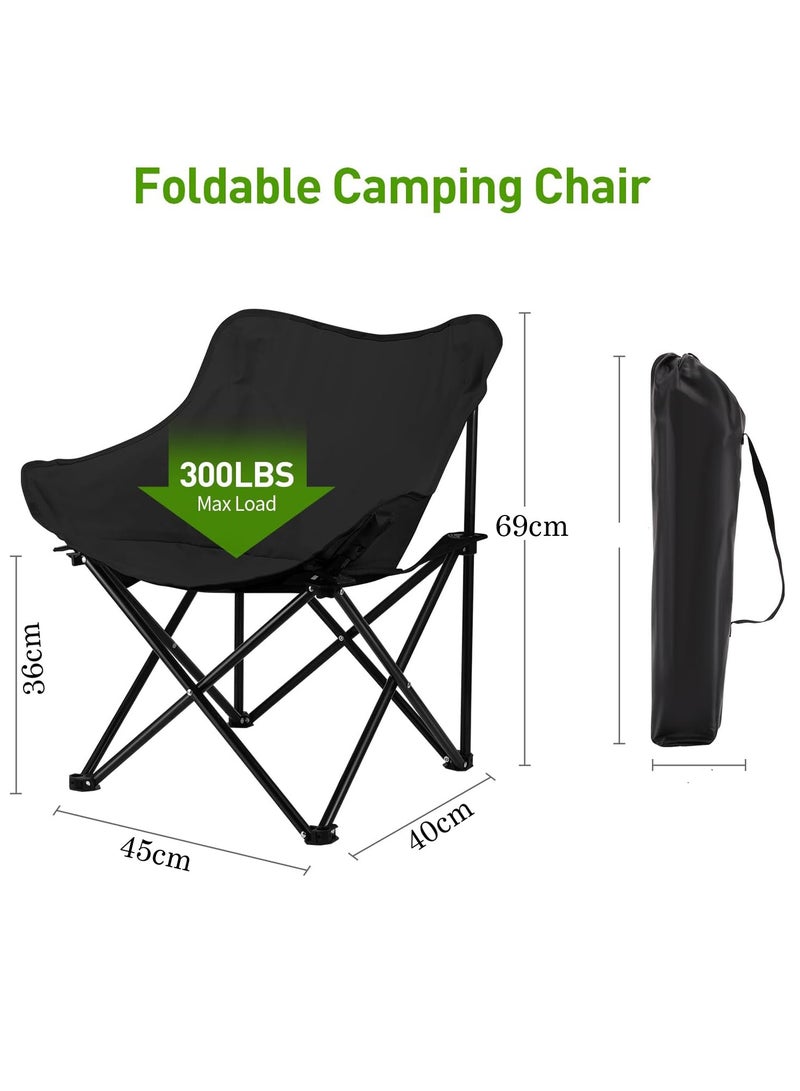 LINGWEI Outdoor Camping Chair with Carry Bag Lightweight seat Portable Heavy Duty Foldable Chair for Camping, Hiking,Fishing, Beach, BBQ and Picnics - Image 3