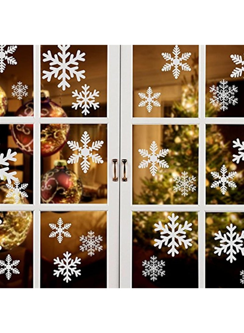 (5-Sheet) Christmas Window Clings Snowflakes Window Decals Static Window Stickers for Christmas Decorations Window Decor Ornaments Xmas Party Supplies Thanksgiving Party Decor - Image 2