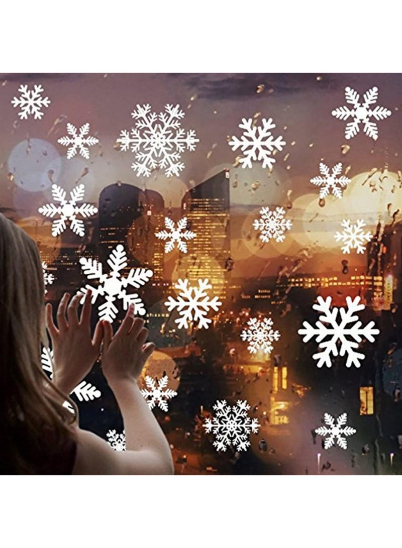 (5-Sheet) Christmas Window Clings Snowflakes Window Decals Static Window Stickers for Christmas Decorations Window Decor Ornaments Xmas Party Supplies Thanksgiving Party Decor - Image 3