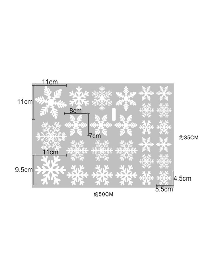 (5-Sheet) Christmas Window Clings Snowflakes Window Decals Static Window Stickers for Christmas Decorations Window Decor Ornaments Xmas Party Supplies Thanksgiving Party Decor - Image 4