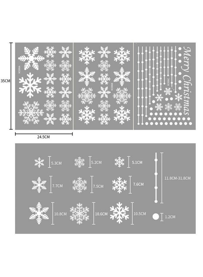 (5-Sheet) Christmas Window Clings Snowflakes Window Decals Static Window Stickers for Christmas Decorations Window Decor Ornaments Xmas Party Supplies Thanksgiving Party Decor - Image 5