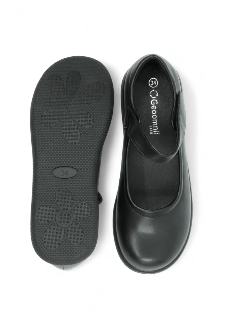 Geoomnii Girls School Shoes – Comfortable Black Formal Uniform Footwear for Daily Wear | Non-Slip Sole, Durable Stitching, Cushioned Insole | Back to School Essentials