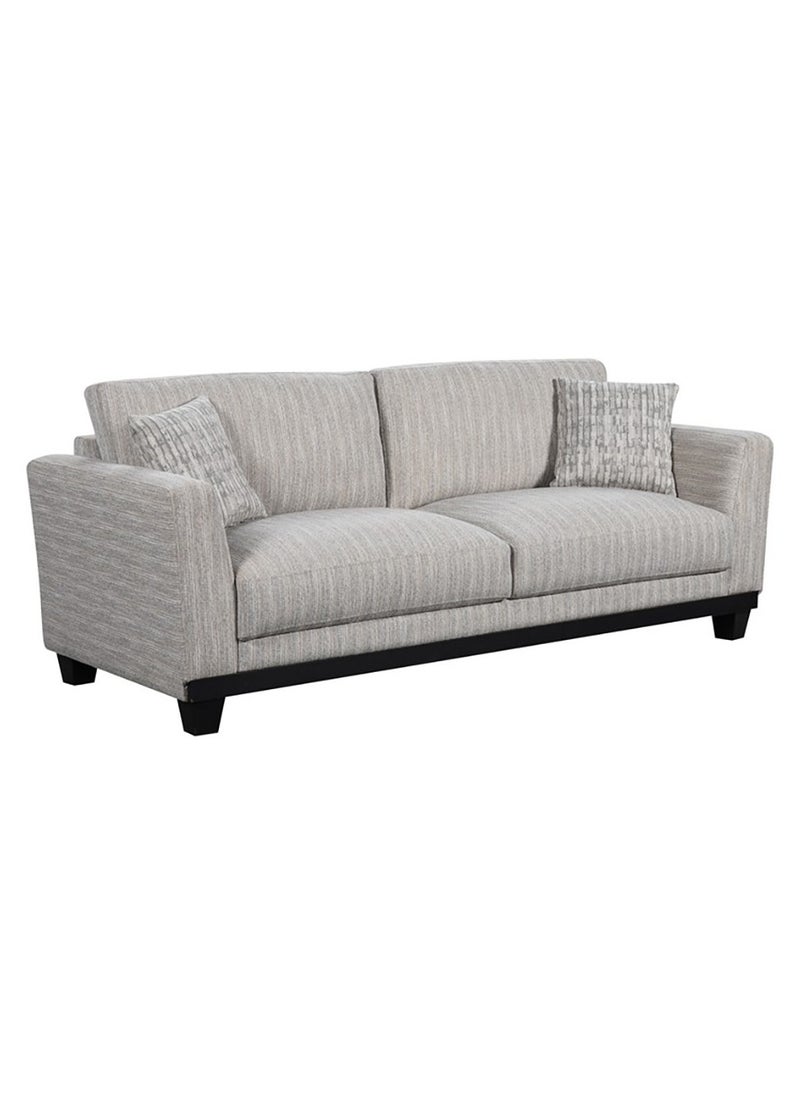 ROYALOAK Archer 3 Seater Sofa – Modern Comfortable Sofa for Living Room with Beige Fabric Upholstery & Sturdy Wooden Base  - Image 2