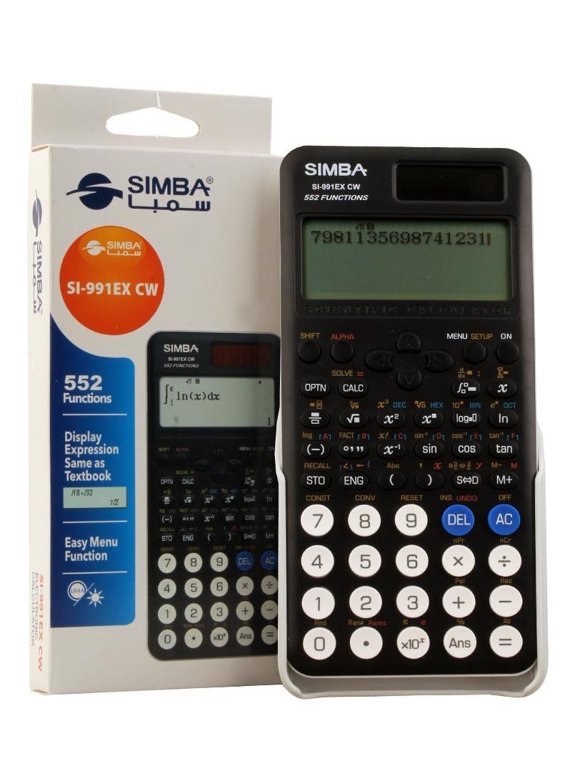 Simba Calculator is a modern scientific - model OS-991EX CW 