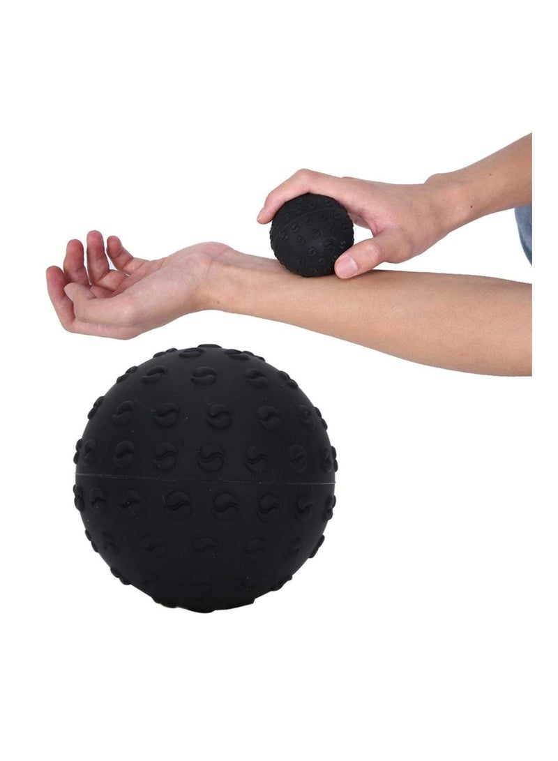 Massage Lacrosse Balls Therapy for Sore Muscles Shoulders Neck Back Foot Body Deep Tissue Trigger Point Muscle Knots Yoga and Myofascial Release Black - Image 1