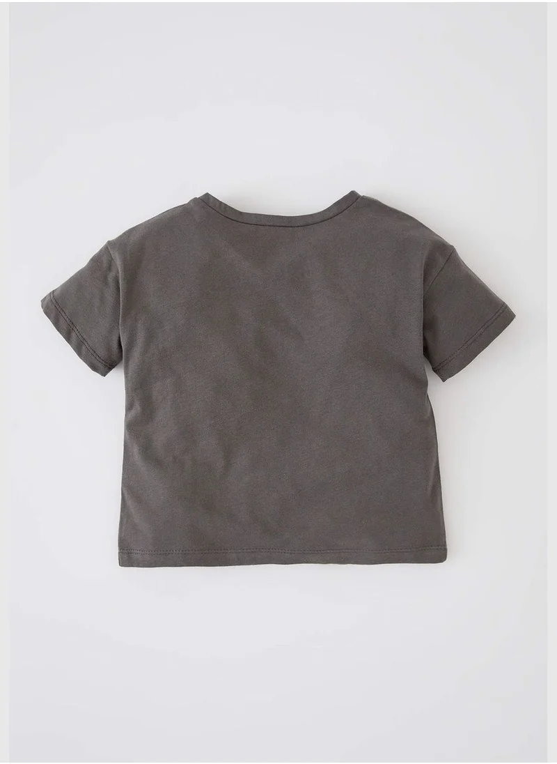 DeFacto Regular Fit Short Sleeve Slogan Print T-Shirt