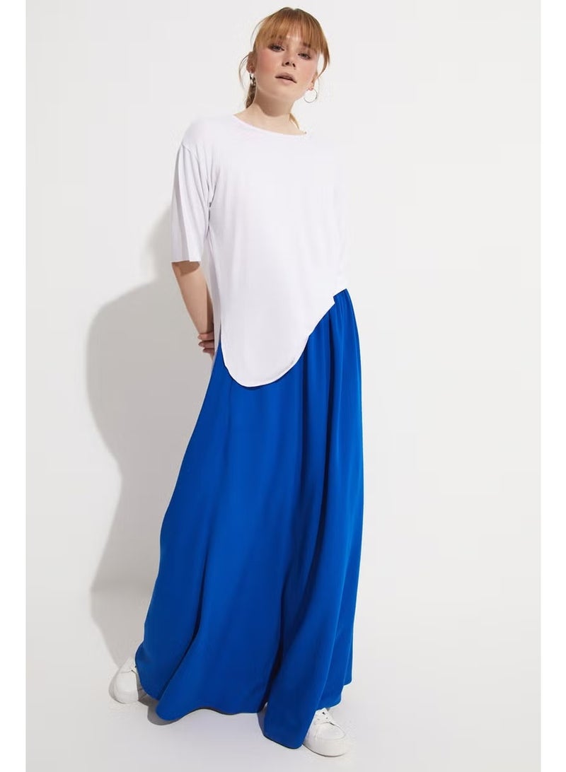 JUNE Elastic Waist Maxi 100% Viscose Skirt - Image 2