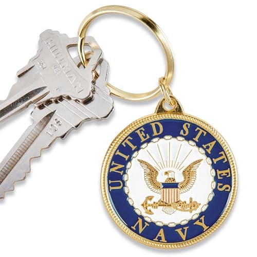 Eagle Emblems, Inc. EEC, Inc. US Navy Crest Keychain Patriotic Key Rings Military Gifts Collectibles Men Women, Blue, 1 1/2" - Image 5