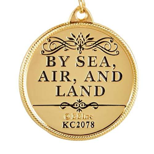 Eagle Emblems, Inc. EEC, Inc. US Navy Crest Keychain Patriotic Key Rings Military Gifts Collectibles Men Women, Blue, 1 1/2" - Image 3