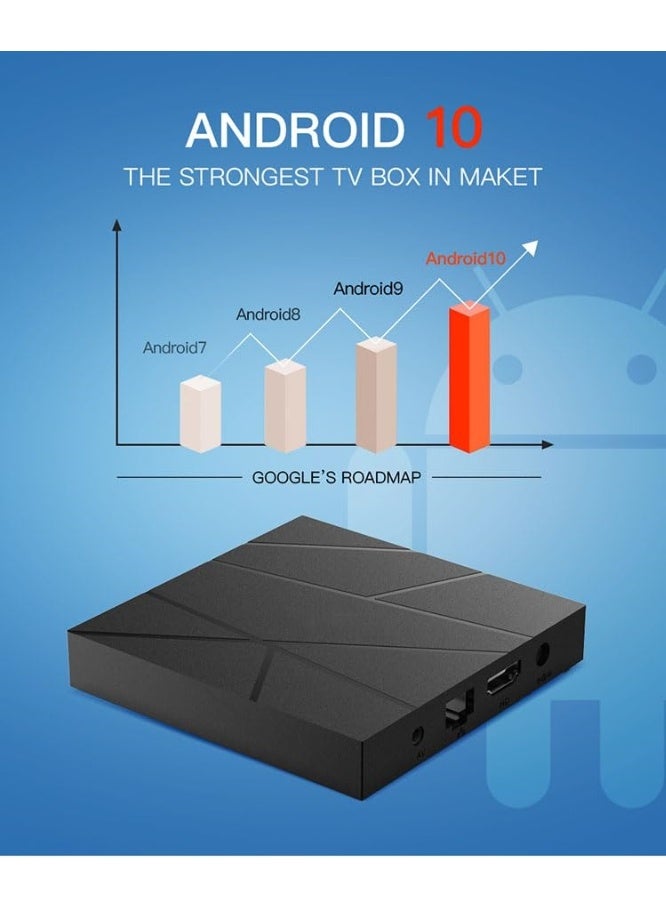 Android TV Box 10.0, Android Box 2GB RAM 16GB ROM, H313 Quad-Core Android Box, Support 2.4G WiFi, 4K Smart Mini TV Box Compact Size - Image 3