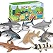Toymany 8PCS Shark Toys Figurines Realistic Sea Creatures Shark Toy for Kids 35 612 Ocean Sea Animal for Boy Girl Baby Shark Cake Topper Educational Figures 5 3IN - Image 3