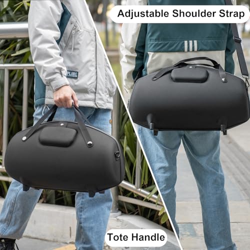 TXEsign Case for JBL Boombox 3/Boombox 2/Boombox Portable Speaker, Travel Carrying Case Stand Up Hard Case Replacement Cover w Shoulder Strap Tote Handle (Black w One Mesh Pocket One Outer Pocket) - Image 3