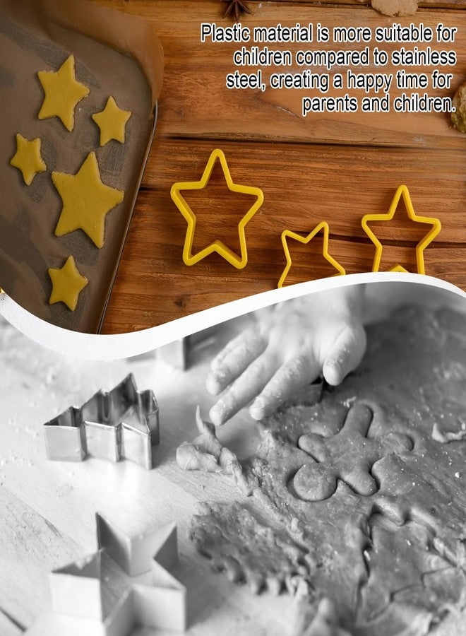 Jingmore 2 Sets Plastic Star Cookie Cutter, Christmas Star Shapes Cookie Cutters Molds for Baking, Biscuit - Image 5