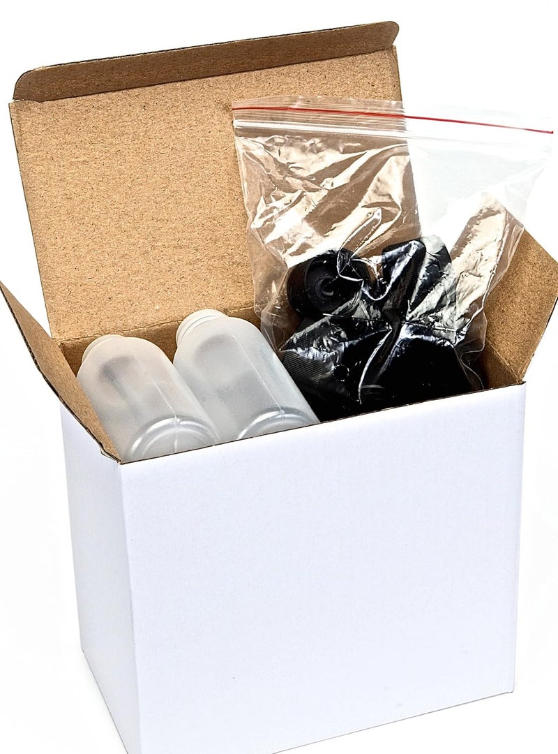 Vivaplex 12 Clear 2 oz Plastic Squeeze Bottles with Black Flip Top Caps - Image 4