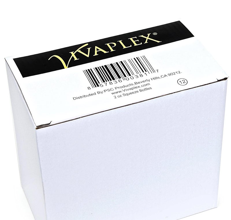 Vivaplex 12 Clear 2 oz Plastic Squeeze Bottles with Black Flip Top Caps - Image 2