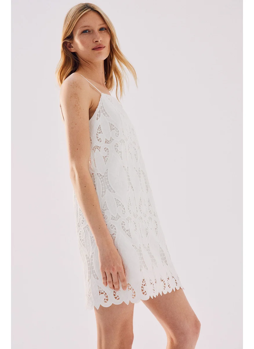 H&M Broderie Anglaise Strappy Dress