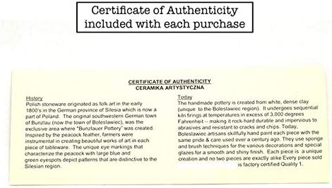 Polish Pottery Gallery وعاء بولندي للفطائر  سلطة  الخشخاش الأبيض - Image 4