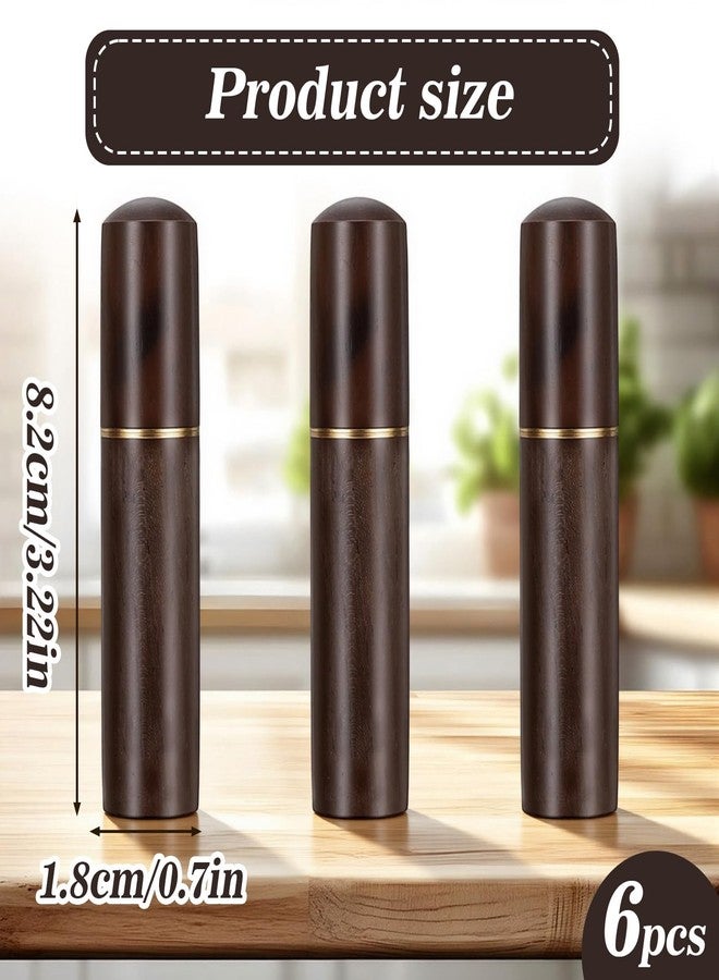 guduling 6pcs Wooden Toothpick Holder, Wood Pocket Toothpick Holder for Purse, Portable Pocket Toothpicks Holders for Toothpicks Needle and Other Small Object Women Men - Image 2