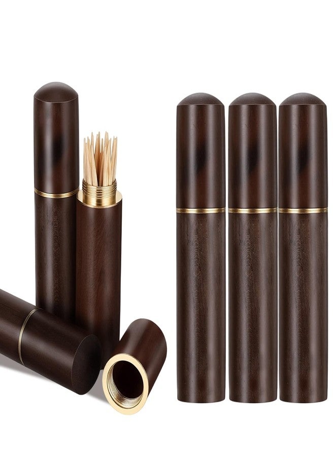guduling 6pcs Wooden Toothpick Holder, Wood Pocket Toothpick Holder for Purse, Portable Pocket Toothpicks Holders for Toothpicks Needle and Other Small Object Women Men - Image 1