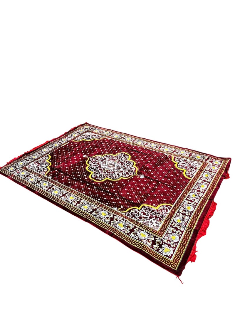 GO2CAMPS GO2CAMPS Premium Quality Turkey Majlis Mat ,Majlis Carpet ( 2x3 Mtr ) Living Room Rug Cushion Soft,Shine,Desert Mat,Camping Mat,Picnic Mat,Camping Rug,Carpet for Living Room,Office  - Image 1