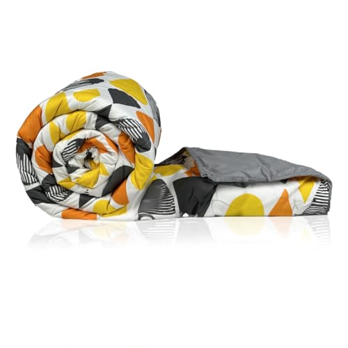 Zinnia Ultra Soft Microfibre Printed Comforter | (Print - Designer) (Drops and Grey) - Image 2