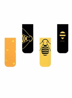 Y&D 4 Pcs Magnetic Bookmarks Bee Page Markers Creative Paper Clips Stationery Book Label Message Card for Home School Office  - Image 1