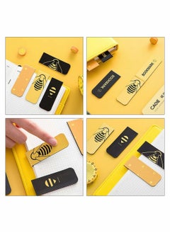 Y&D 4 Pcs Magnetic Bookmarks Bee Page Markers Creative Paper Clips Stationery Book Label Message Card for Home School Office  - Image 5