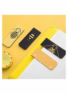 Y&D 4 Pcs Magnetic Bookmarks Bee Page Markers Creative Paper Clips Stationery Book Label Message Card for Home School Office  - Image 4