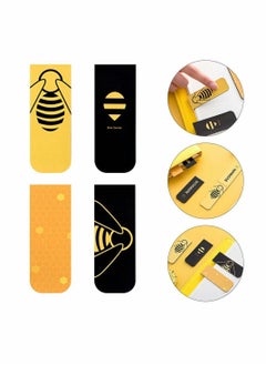 Y&D 4 Pcs Magnetic Bookmarks Bee Page Markers Creative Paper Clips Stationery Book Label Message Card for Home School Office  - Image 3