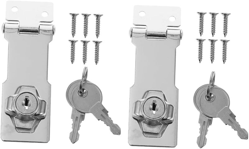 Gadpiparty 2 Pack Sliding Door Security Lock Reinforcement Device Easy Installation for Bathroom Bedroom Kitchen - Image 2