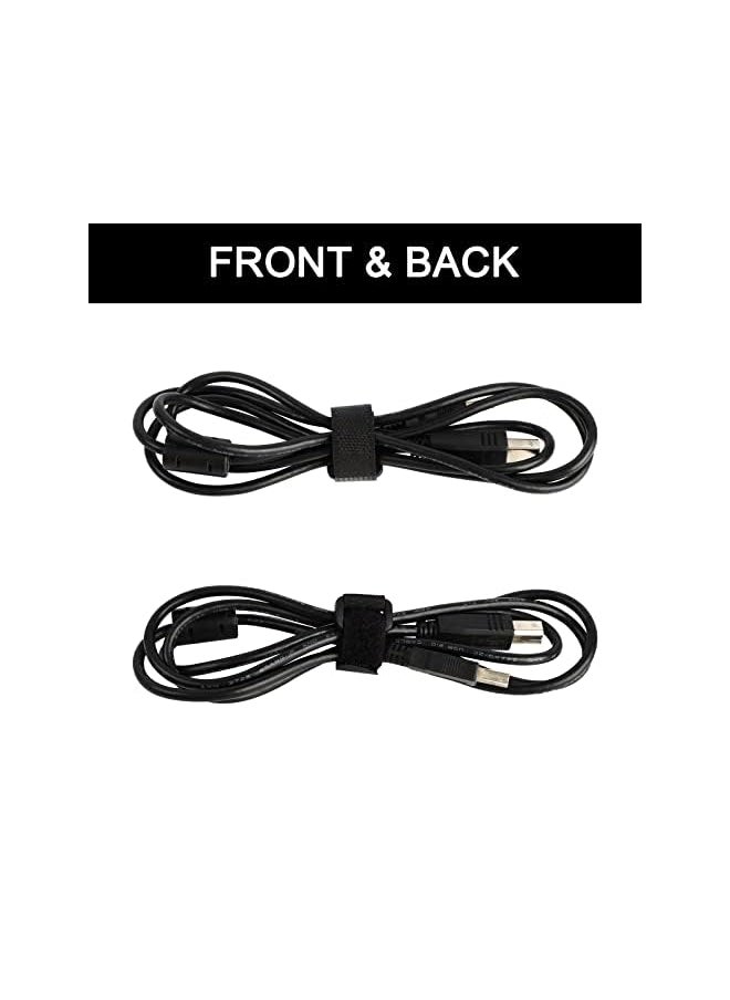 PROMASS - Reusable Cable Ties, Fastening Hook Loop Rope Management Straps with Buckles, Adjustable Nylon Velcro Cord Organizer Wire Ties for Organizing Home Office Data Centers (1.6 * 20CM （8inch）) - Image 1