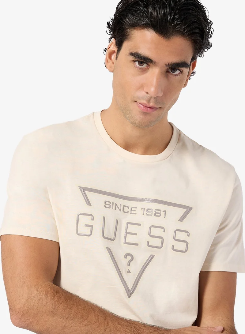 GUESS Short Sleeve Painted Triangle Tee