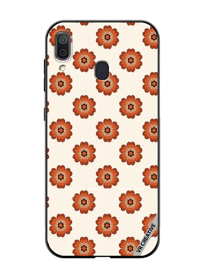 VR CREATIVE Protective Case Cover For Samsung Galaxy A30 Flower Design Multicolour - Image 1