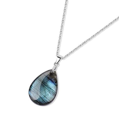 GAVU Labradorite Necklace for Women Womens Crystal Teardrop Necklace - Image 1