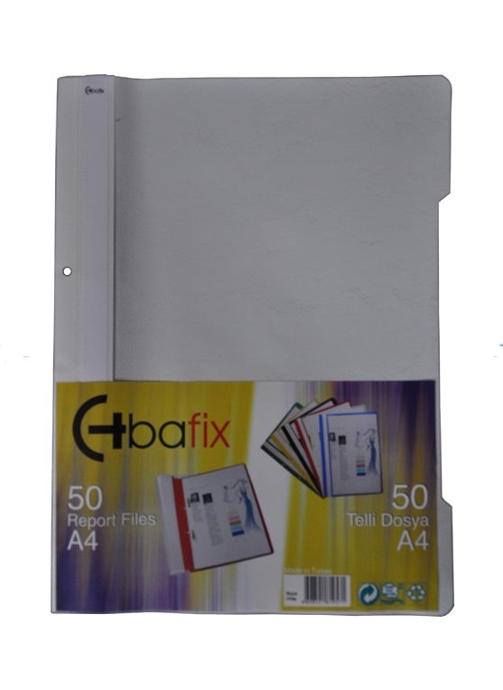 Bafix Wired Plastic File for A4 50's - Gray 