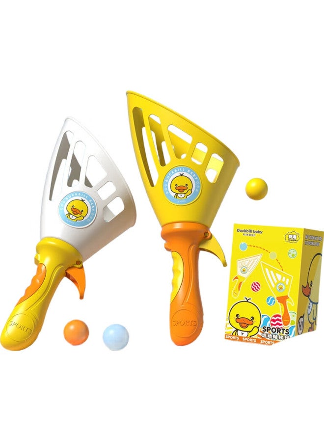 Xst Double-Person Ejecting And Catching Ball, Yellow Duck Docking Ball, Baby Outdoor Parent-Child Interactive Battle, Elastic Birthday Gift - Image 3