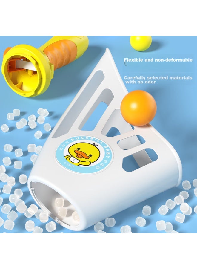 Xst Double-person Ejecting And Catching Ball, Yellow Duck Docking Ball, Baby Outdoor Parent-child Interactive Battle, Elastic Birthday Gift - Image 2