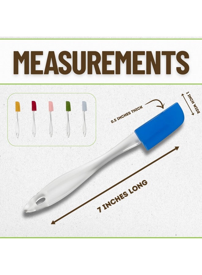 Evelots Set of 6 Mini Silicone Spatulas for Kitchen Cooking & Baking, Small Silicone Cooking Utensils, Heat Resistant BPA Free - Up To 446 Degrees - Image 4