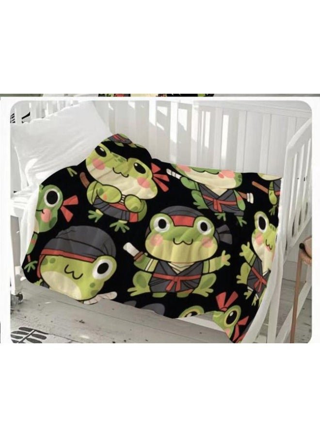 عام بطانية رقيقة من الفانيلا الكرتونية للأطفال والرضع (دافئة ومريحة، ومناسبة للنوم والألعاب) 70 سم * 100 سم - Image 1