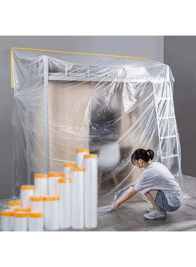 لفافة بلاستيكية لتغطية الأثاث، غطاء شفاف مقاوم للماء والغبار - Image 1