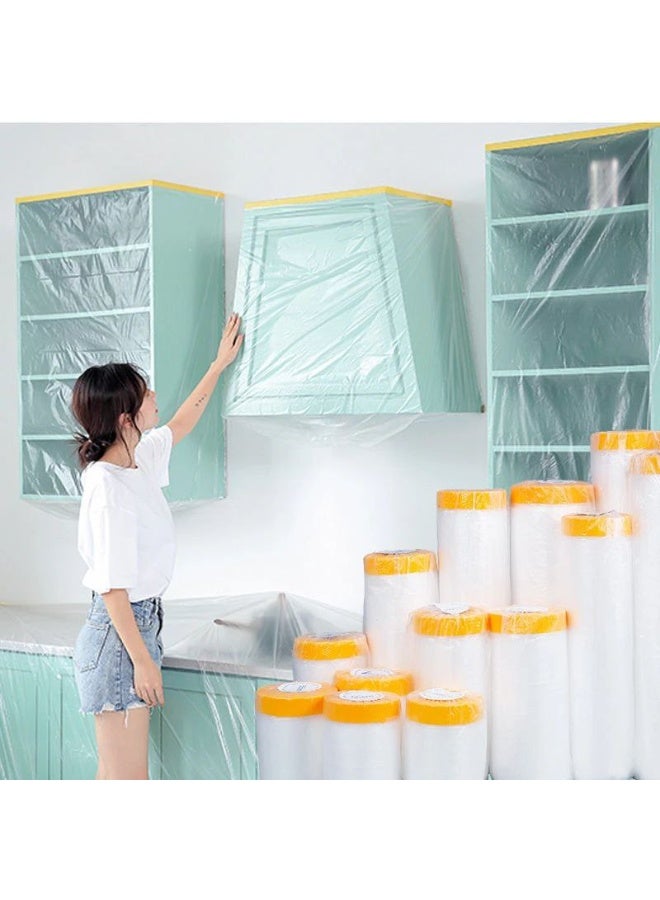 لفافة بلاستيكية لتغطية الأثاث، غطاء شفاف مقاوم للماء والغبار - Image 2