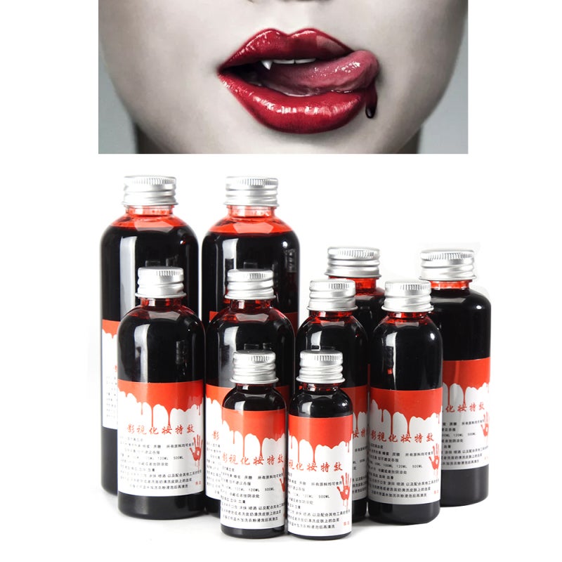 Fake Blood 100ml Safe Odor-Free Realistic Plasma - Edible Easy To Clean Cosplay Accessory for Halloween Costume Parties Film Theater Makeup Effects - Image 3