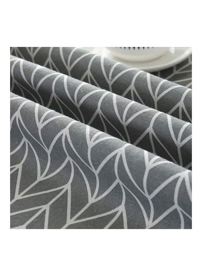 Beauenty Round Stripe Table Cover Cotton GreylWhite 150cm - Image 3