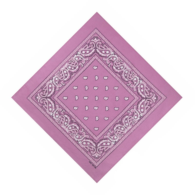 Cotton 74GSM Paisley Bandana HipHop Unisex Pink (Cotton 90GSM) 