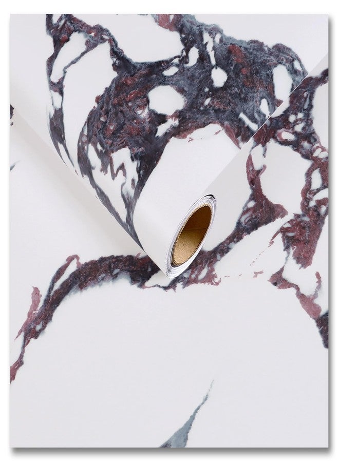 CRE8TIVE Calacatta Viola Marble Contact Paper Matte Purple White Marble Wallpaper Peel and Stick Countertops Waterproof Self Adhesive Removable Kitchen Wallpaper for Cabinets Shelves Drawers 12"x80" - Image 1