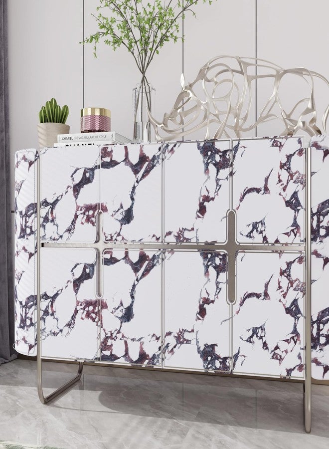 CRE8TIVE Calacatta Viola Marble Contact Paper Matte Purple White Marble Wallpaper Peel and Stick Countertops Waterproof Self Adhesive Removable Kitchen Wallpaper for Cabinets Shelves Drawers 12"x80" - Image 5
