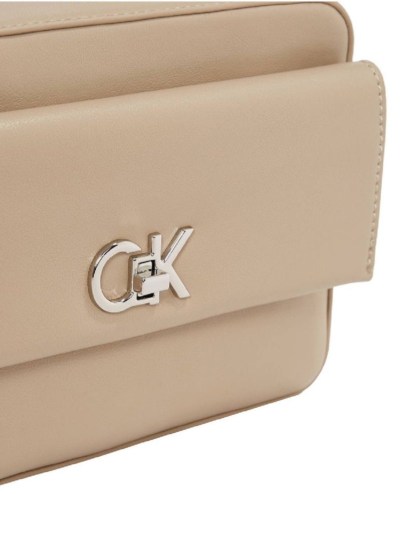 CALVIN KLEIN Women's Crossbody Camera Bag - Polyester Blend, Beige  - Image 5