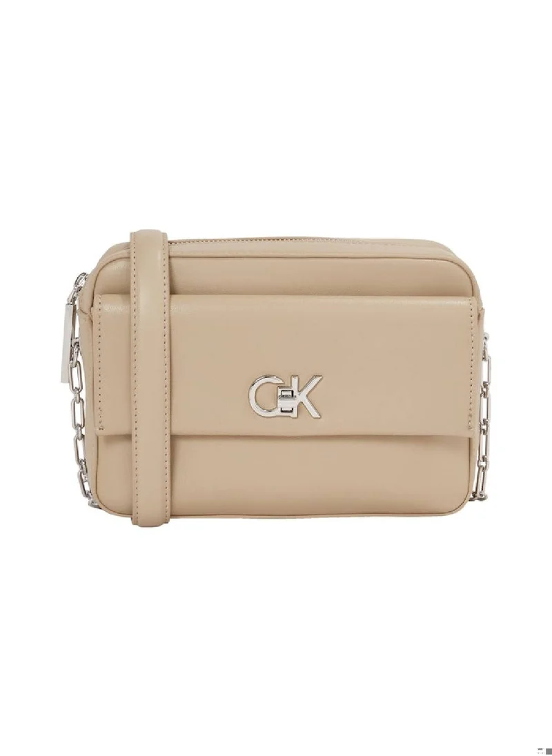 CALVIN KLEIN Women's Crossbody Camera Bag - Polyester Blend, Beige